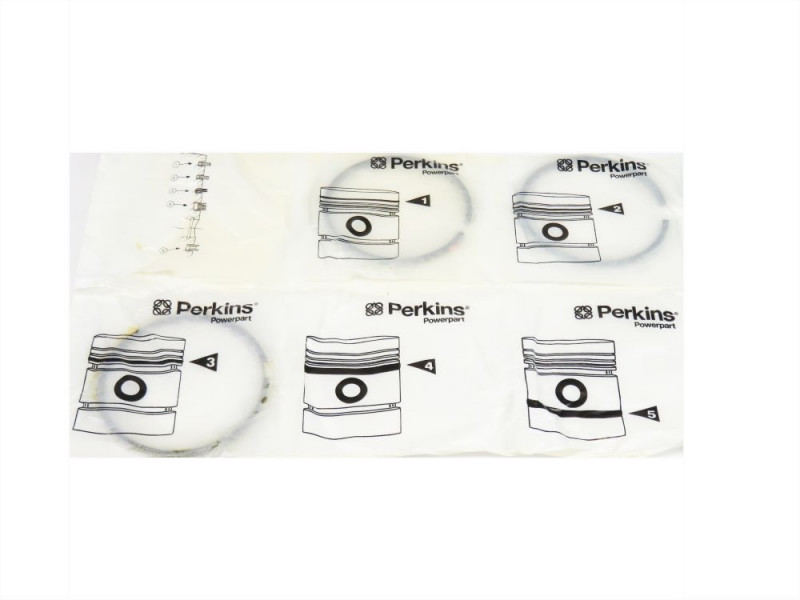 Set of 3 piston rings Perkins UPRK0001: Top view